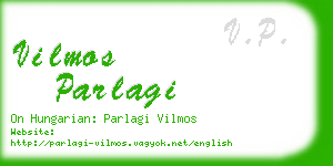 vilmos parlagi business card